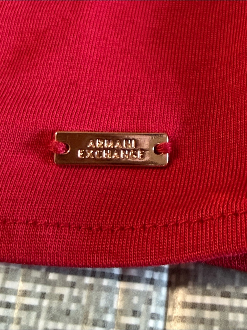 Armani Exchange A|X Red Liquorice Sleeveless V-Neck Top - Picture 3 of 10